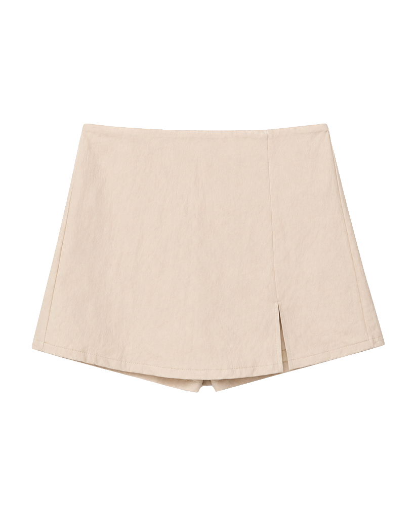 Vintage Kunstleder Skort für Damen
