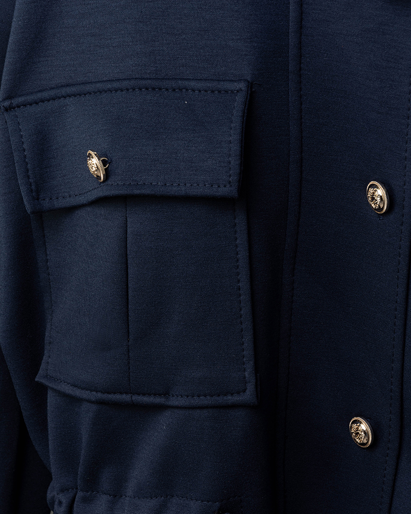 Soft jersey Jacke mit verstellbare Teile