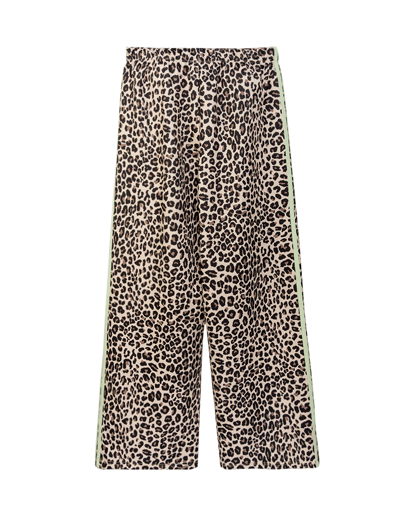 Leo-Print Hose mit Seitenstreifen Leo-Print Hose mit Seitenstreifen