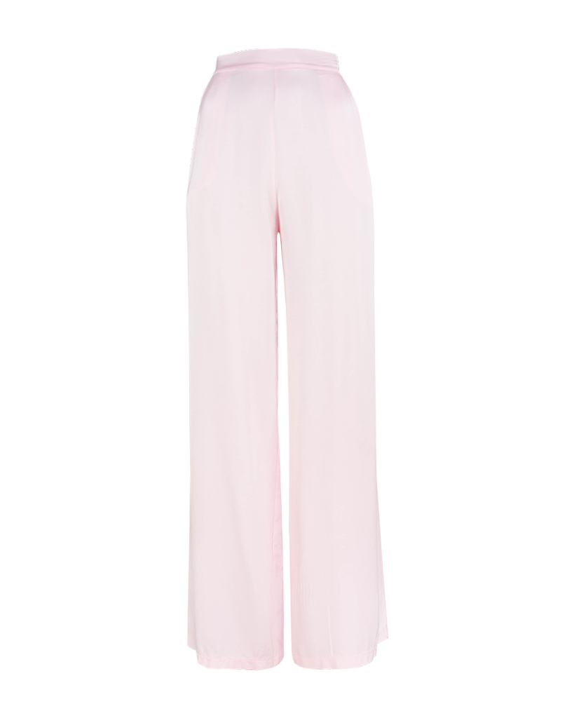 Satin Hose mit Eingriffstaschen und weitem Bein Satin Hose mit Eingriffstaschen und weitem Bein