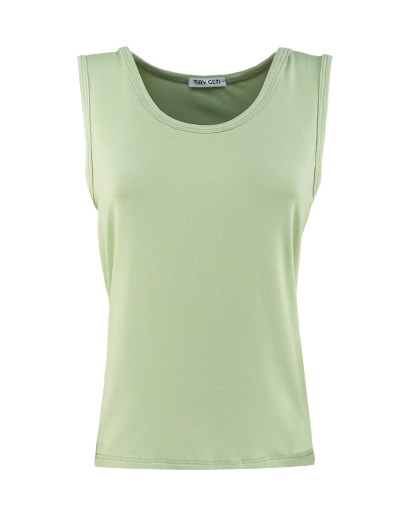 Basic Top mit Rundhals-Ausschnitt