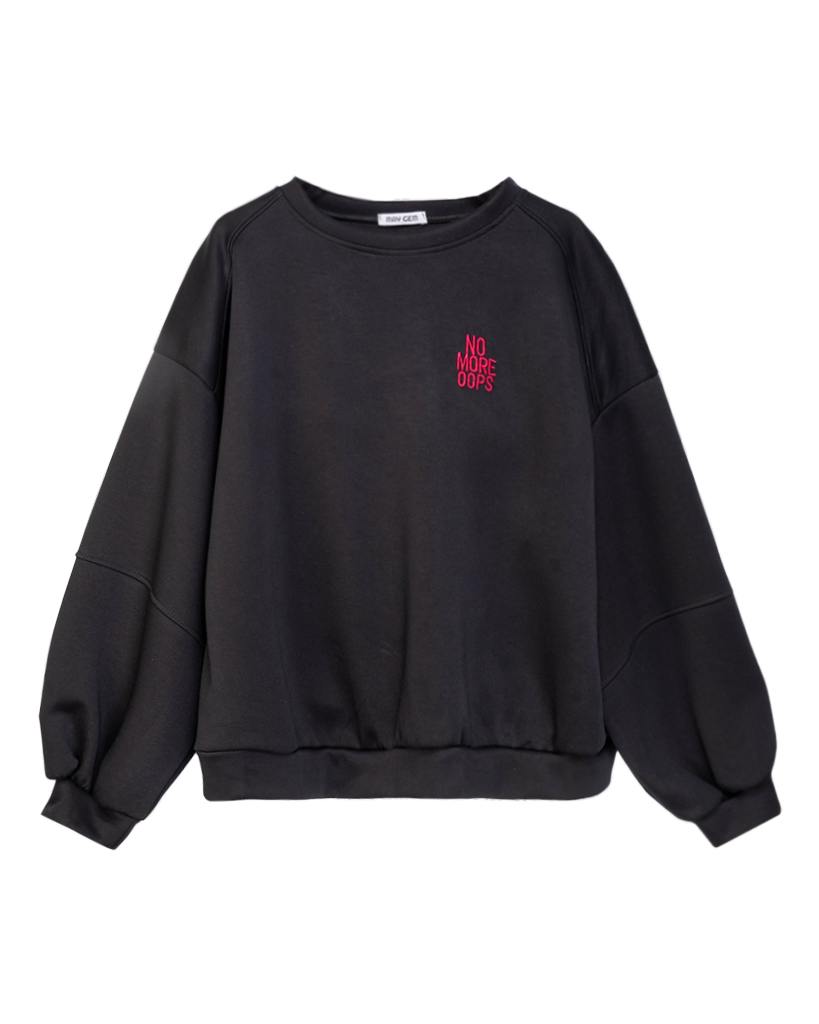 "No more oops" Pullover aus Modal Viskose "No more oops" Pullover aus Modal Viskose