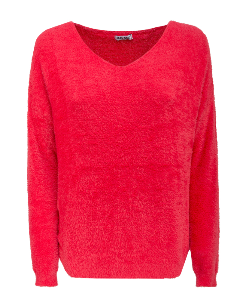 Pullover Flauschig V-Ausschnitt Pullover Flauschig V-Ausschnitt