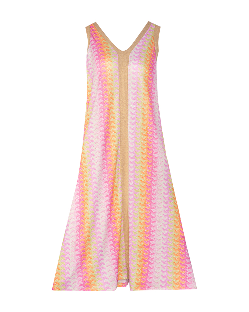 Feinstrick Kleid mit Lurex Muster Feinstrick Kleid mit Lurex Muster