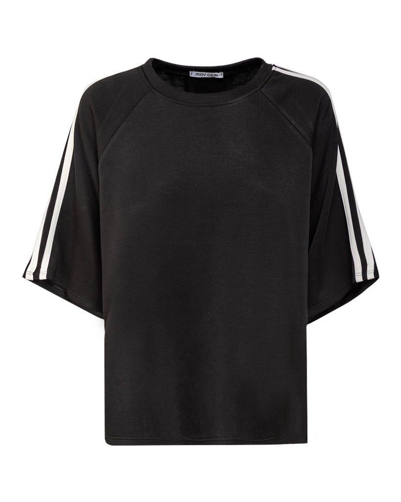 Sportliches Softjersey-T-Shirt mit Seitenstreifen