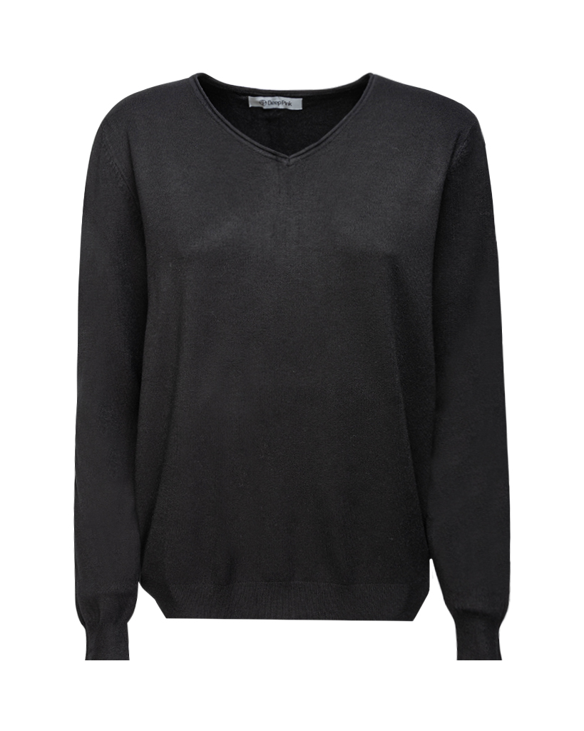 Feinstrick Rundhals-Pullover