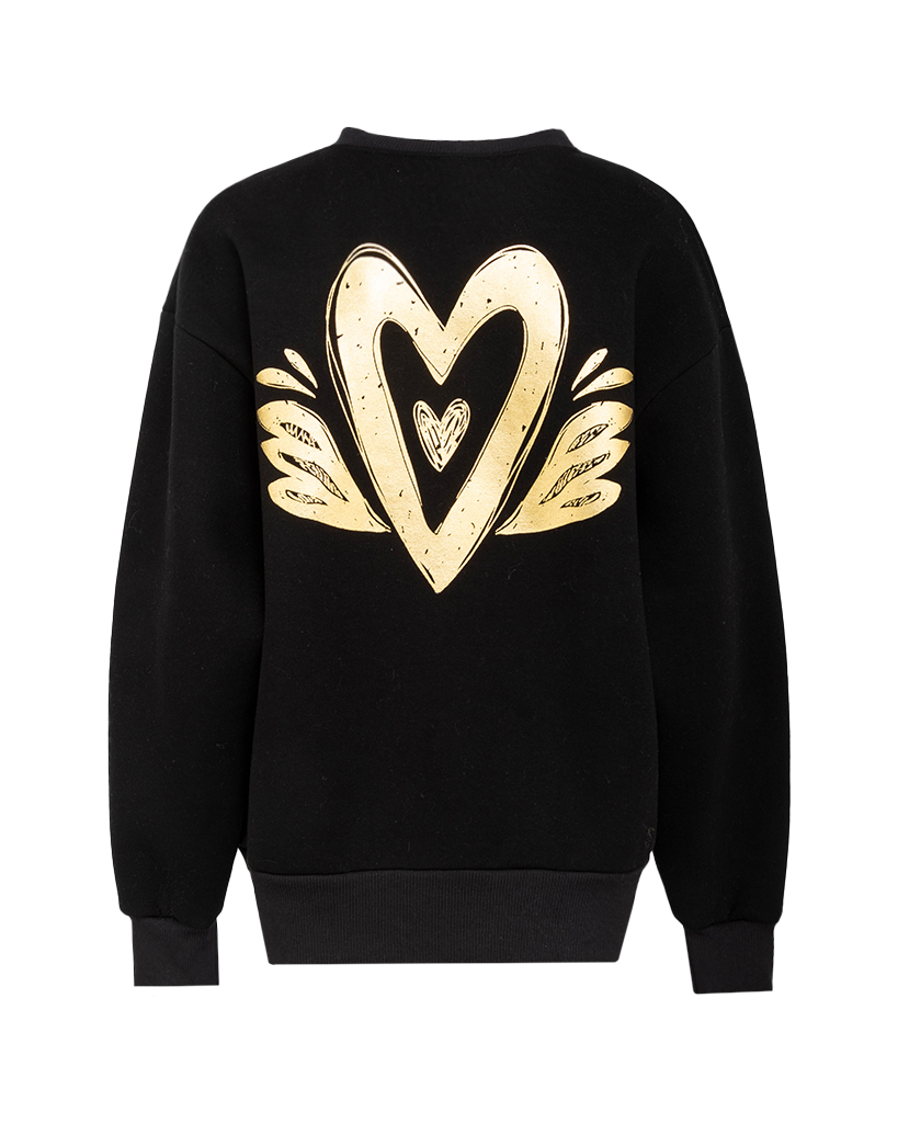 Sweatshirt mit gold Herzen