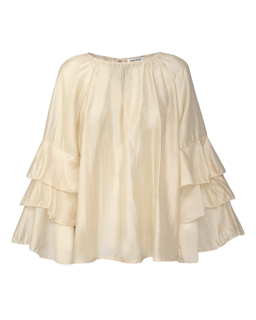 leichte Bluse mit Valance leichte Bluse mit Valance