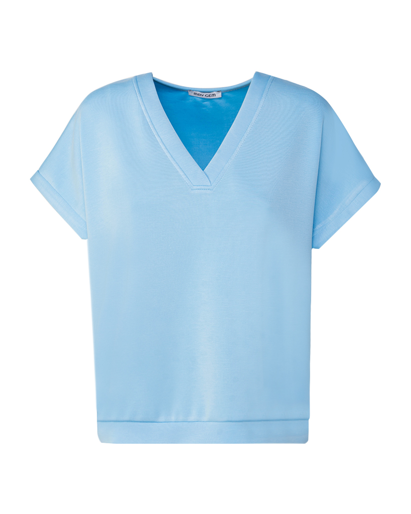 Soft Jersey T-Shirt V-Ausschnitt - aus Modal (Butter Stoff) Soft Jersey T-Shirt V-Ausschnitt - aus Modal (Butter Stoff)