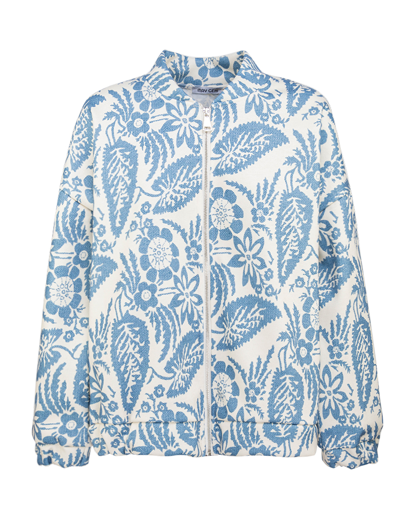 Blouson Jacke Floral-Muster