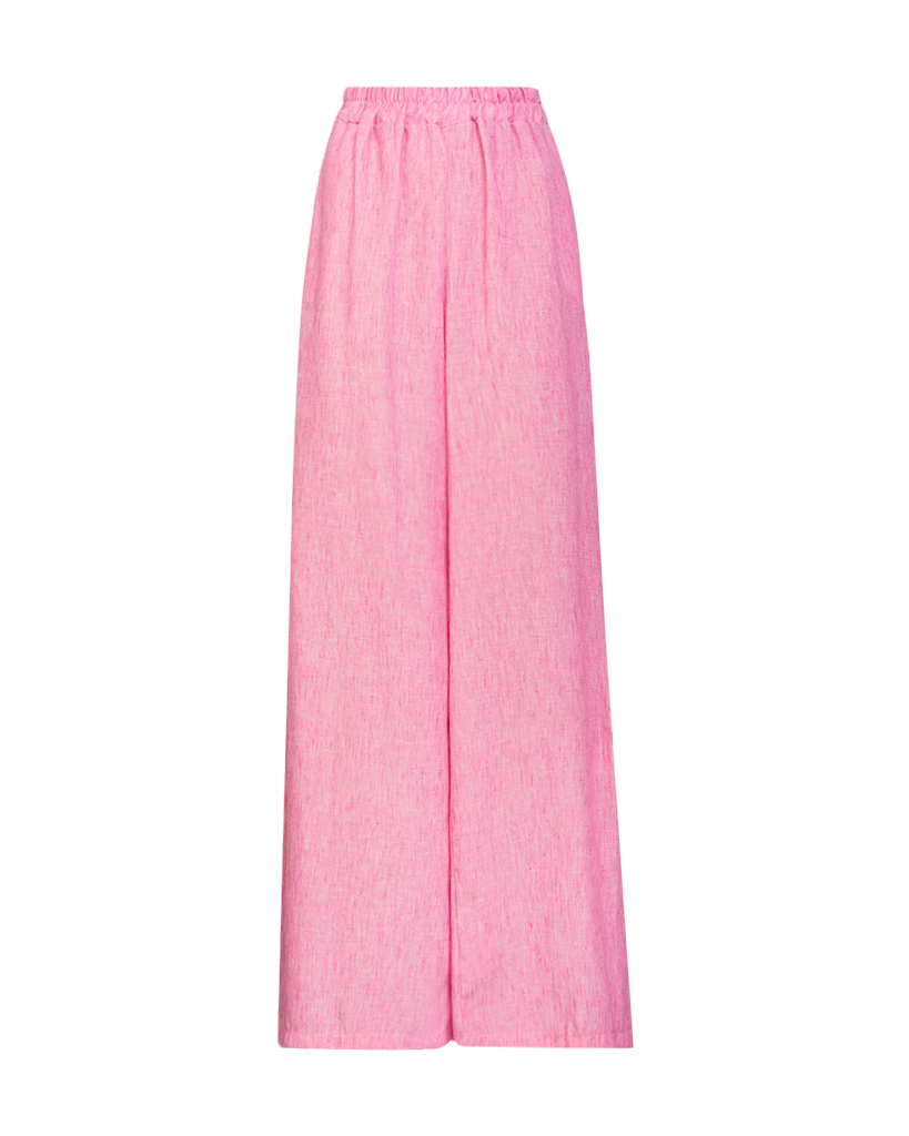 Set Leinen: Bluse mit Schleife und Hose Set Leinen: Bluse mit Schleife und Hose