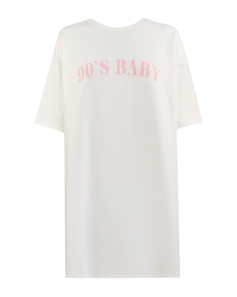 langes T-Shirt mit Print: 90's Baby