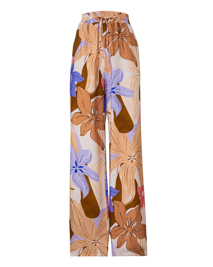 Hose mit großem floralem Print Muster