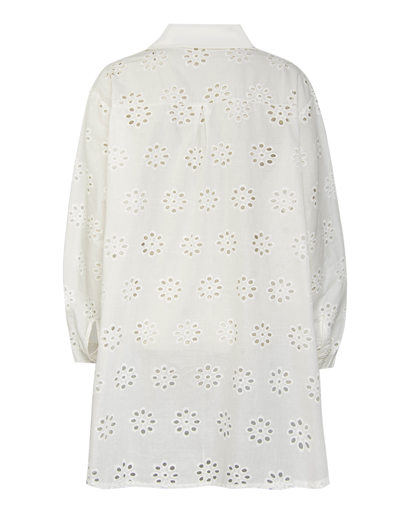 Hemdbluse Lochstrick und karriert Hemdbluse Lochstrick und karriert