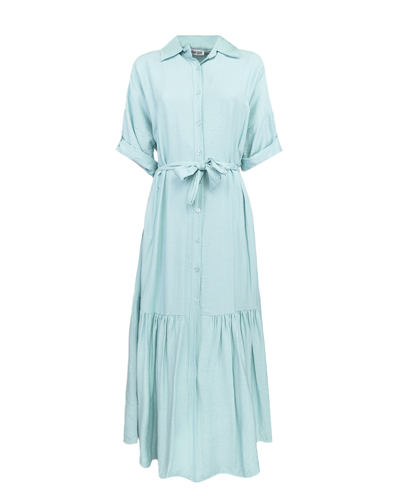 Kleid mit gerafften Stufen Kleid mit gerafften Stufen
