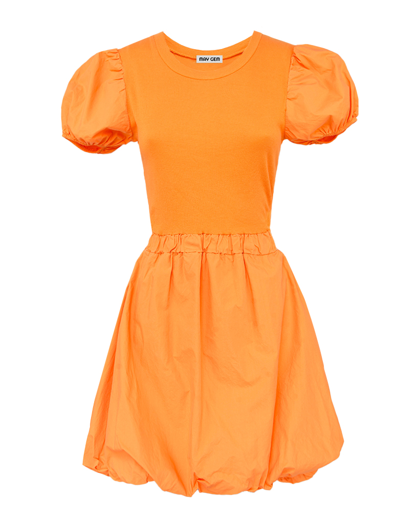Ballon Kleid mit seitlichem Cut-Out Ballon Kleid mit seitlichem Cut-Out