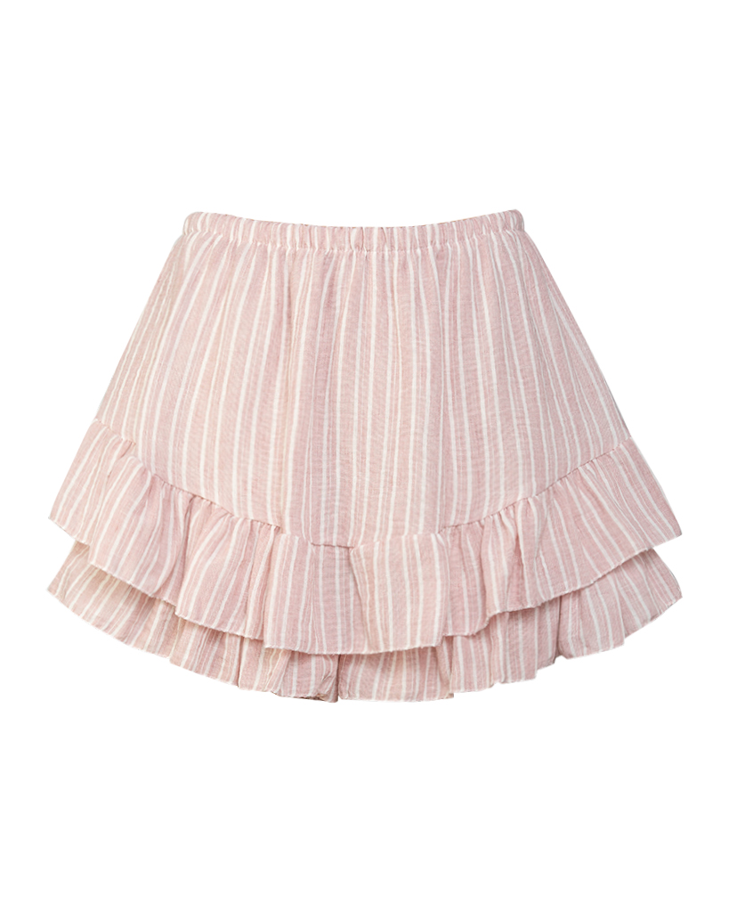 Skort gestreift mit Valance Saum Skort gestreift mit Valance Saum
