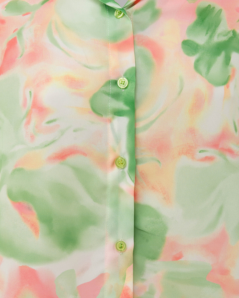 Bluse mit Aquarell Print