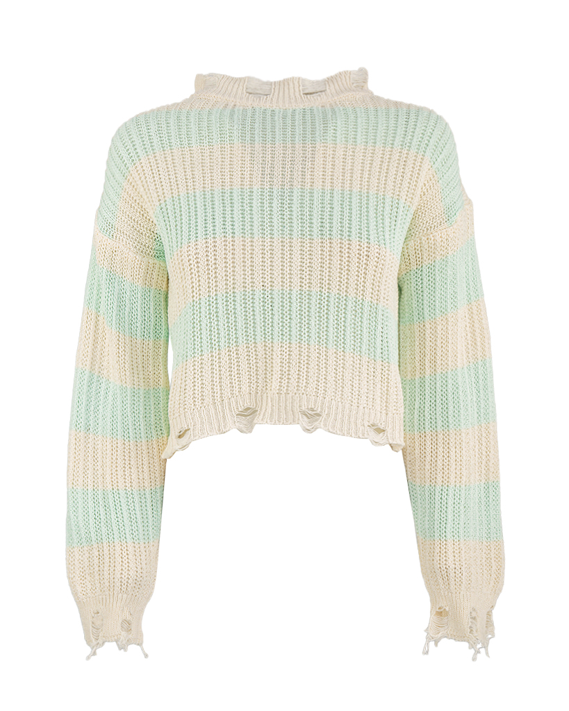 Strick Pullover im coolem Used-Look Design Strick Pullover im coolem Used-Look Design