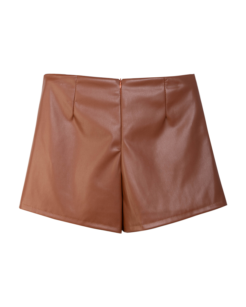 Leder Skort