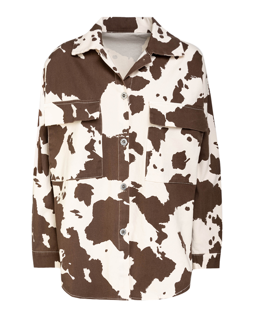 Kuh Print Jacke Kuh Print Jacke