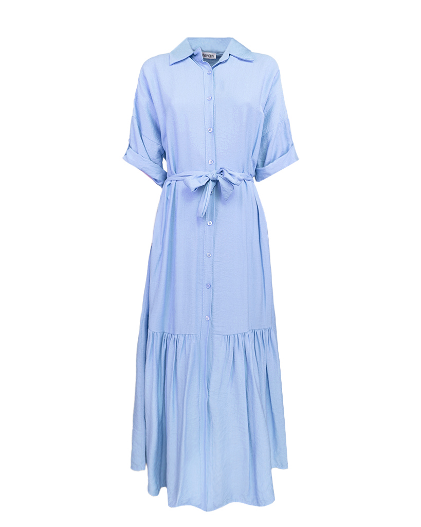 Kleid mit gerafften Stufen Kleid mit gerafften Stufen