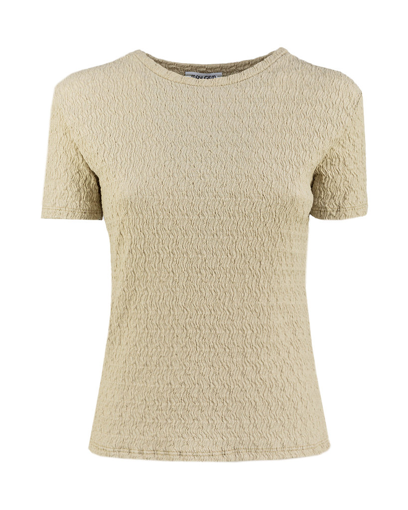 T-Shirt aus gekrepptem Stoff T-Shirt aus gekrepptem Stoff