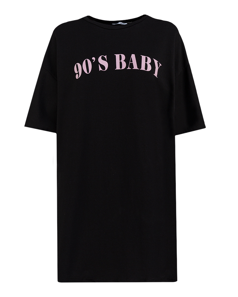 langes T-Shirt mit Print: 90's Baby langes T-Shirt mit Print: 90's Baby