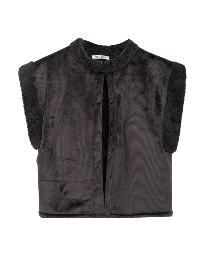 Offene cord teddy Weste Offene cord teddy Weste