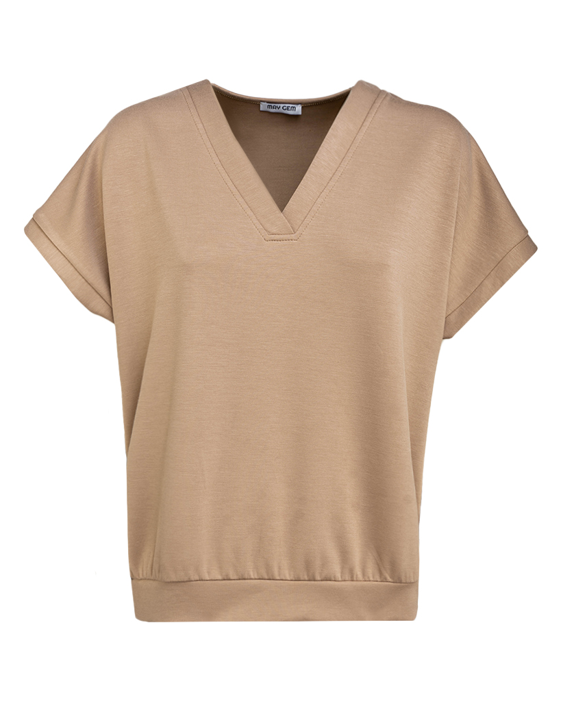 Soft Jersey T-Shirt V-Ausschnitt