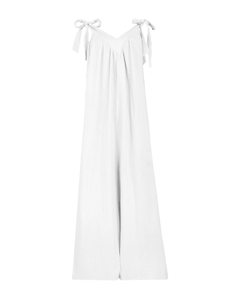 langer Mousseline Oversize Jumpsuit mit Taschen