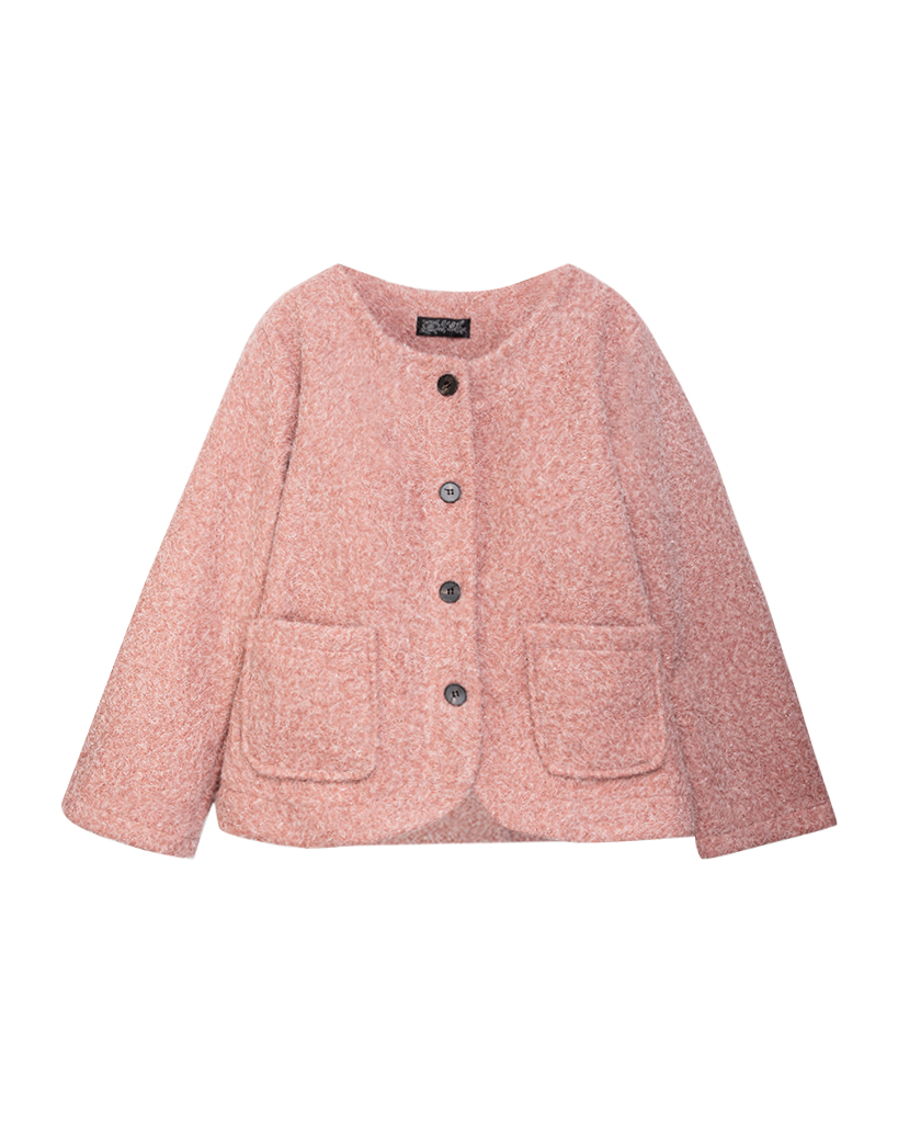Lurex Strickjacke mit Knöpfe und Fronttasche Lurex Strickjacke mit Knöpfe und Fronttasche