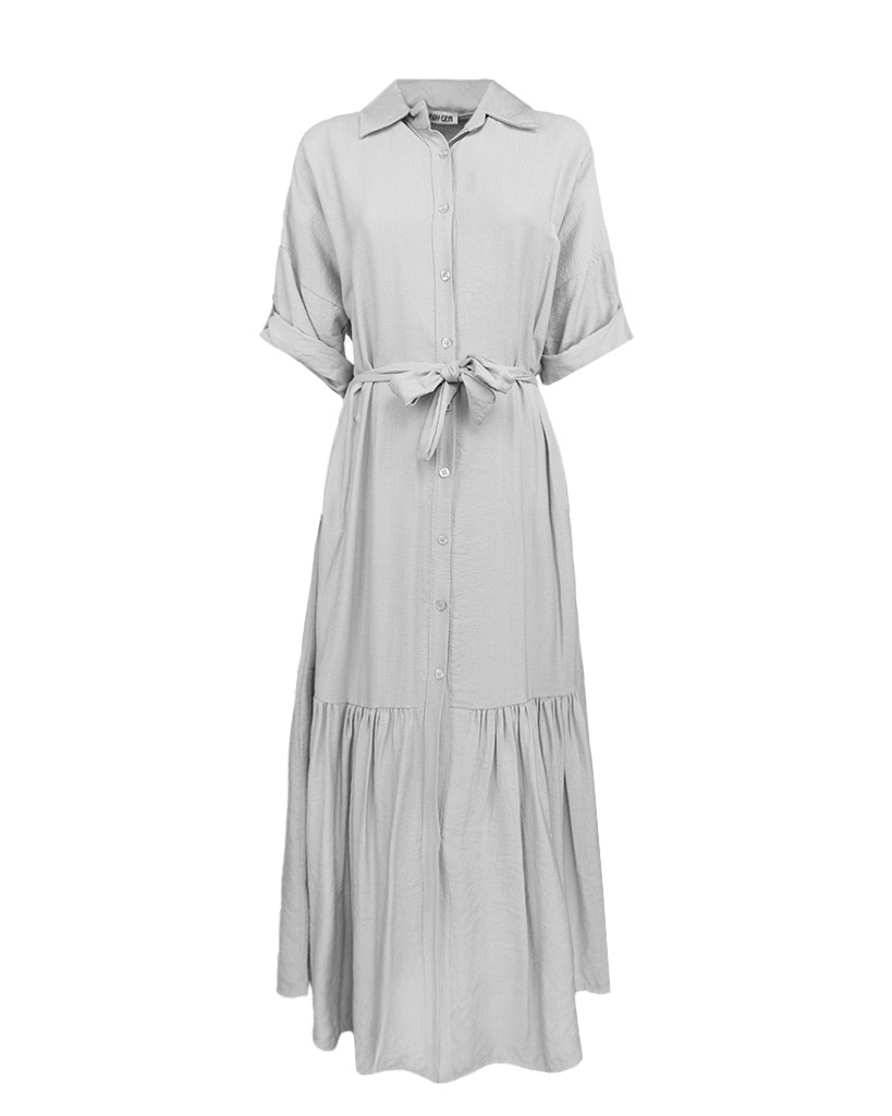 Kleid mit gerafften Stufen