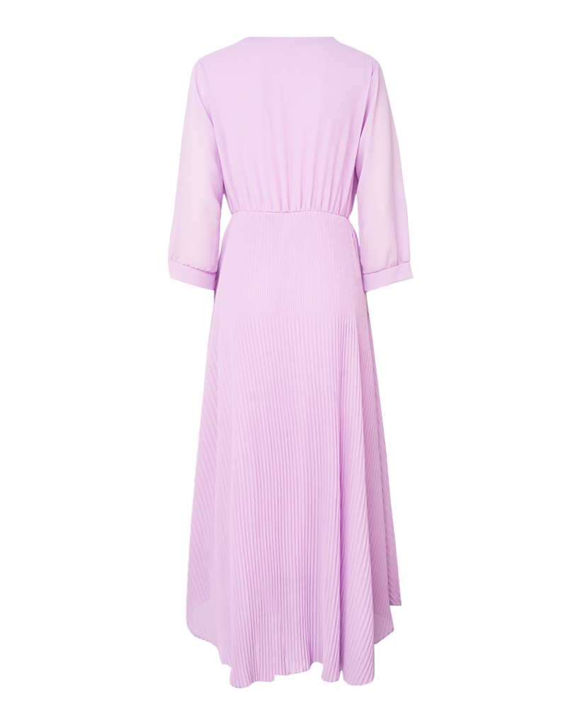 Plissee Kleid mit tiefem Ausschnitt