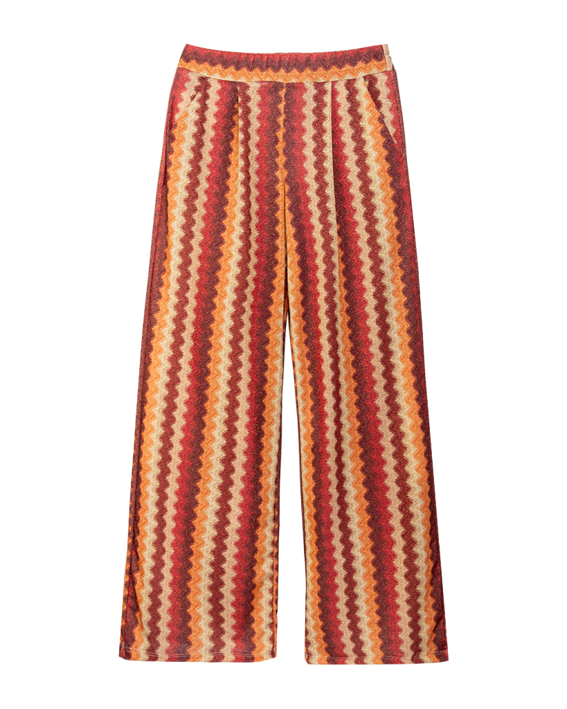 Lurex Hose mit zigzag Muster