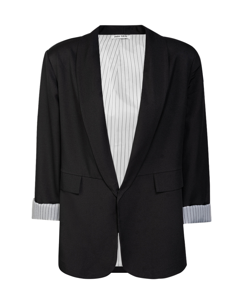 Leichter Blazer mit Streifenfutter – Modern & Vielseitig Leichter Blazer mit Streifenfutter – Modern & Vielseitig