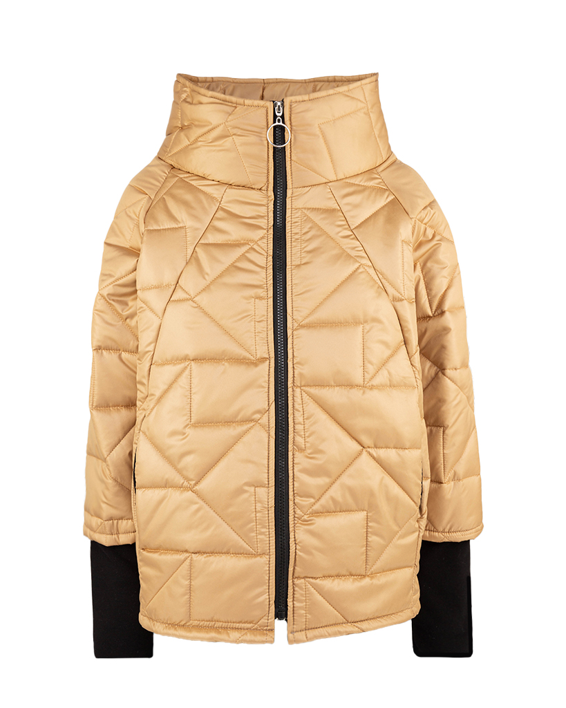 Steppjacke mit weitem Kragen