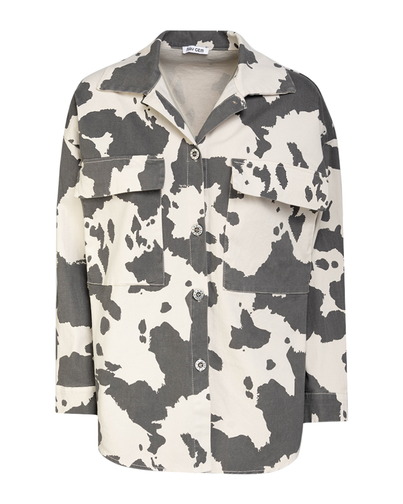 Kuh Print Jacke Kuh Print Jacke