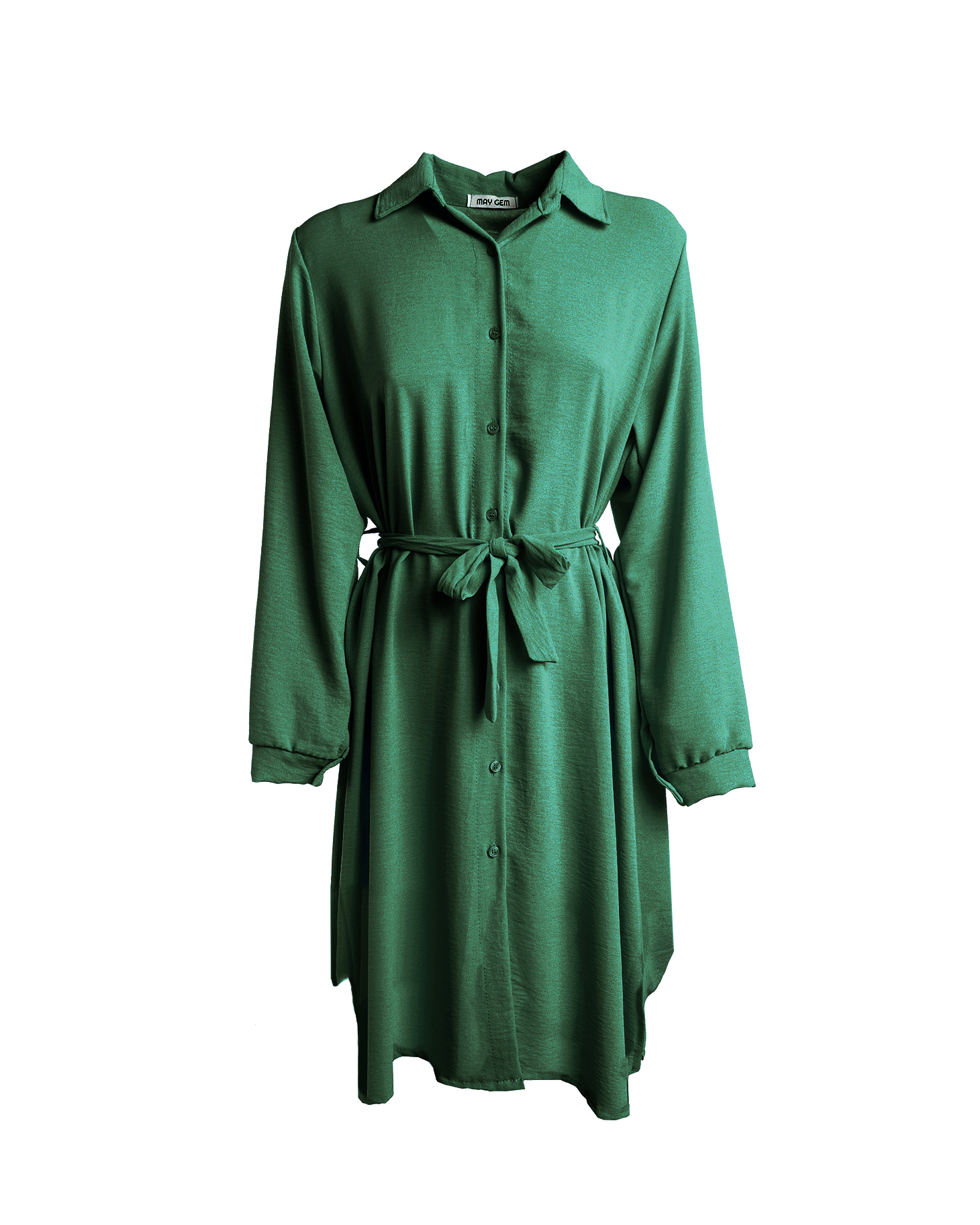 Hailey kurzes Hemdblusenkleid langarm