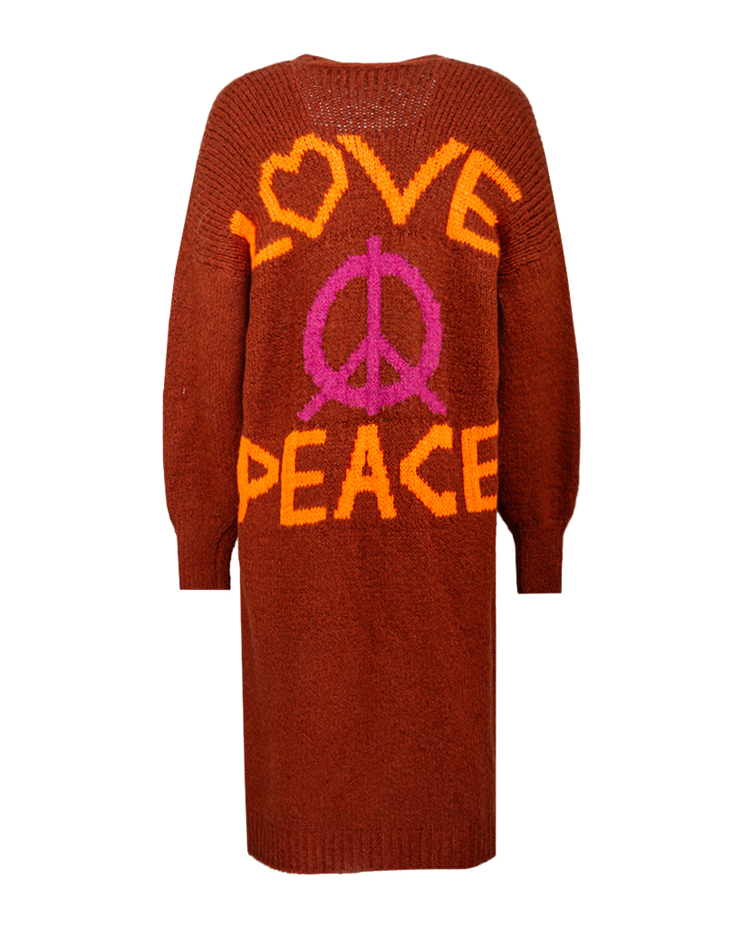 Cardigan mit Peace Logo Cardigan mit Peace Logo
