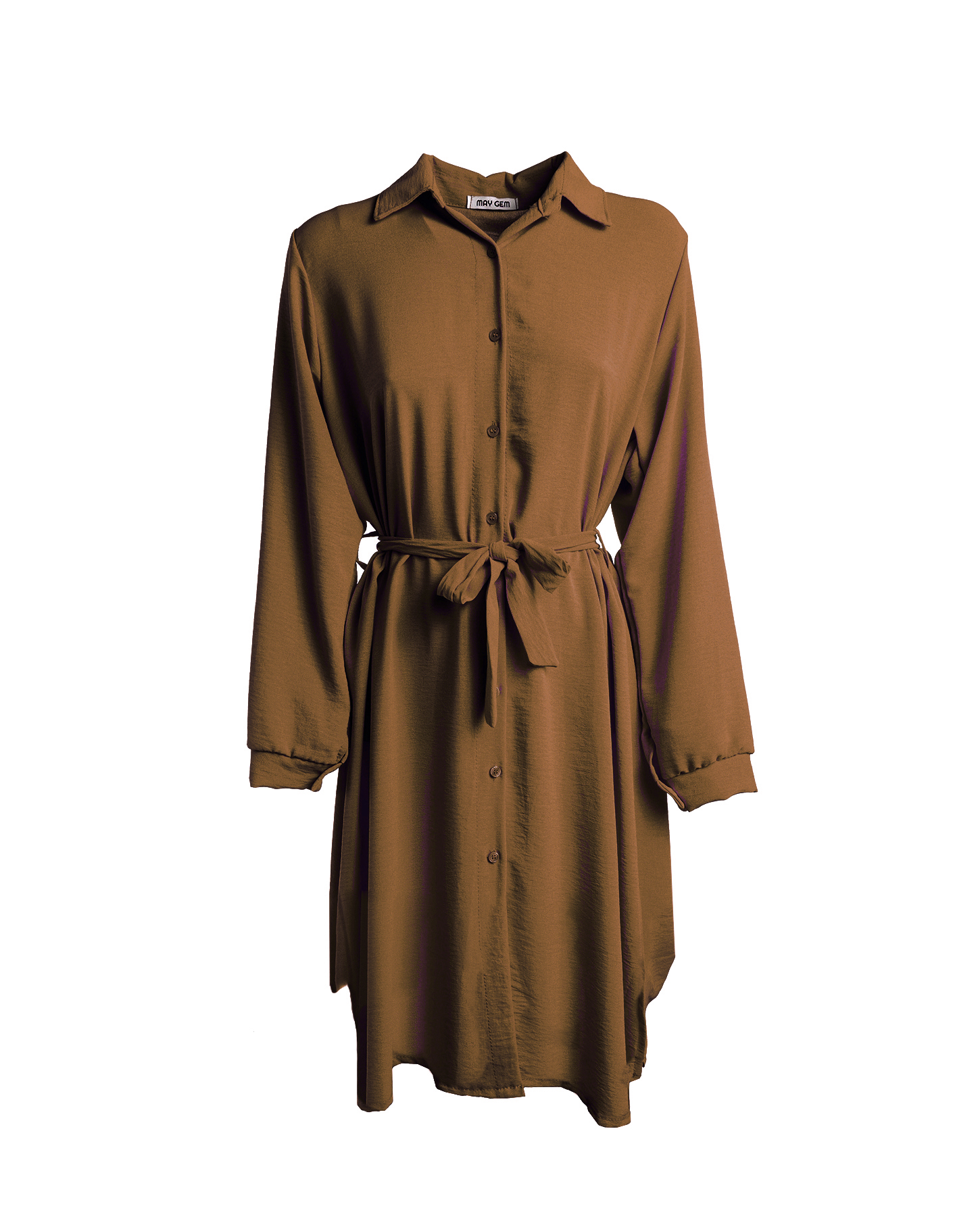Hailey kurzes Hemdblusenkleid langarm