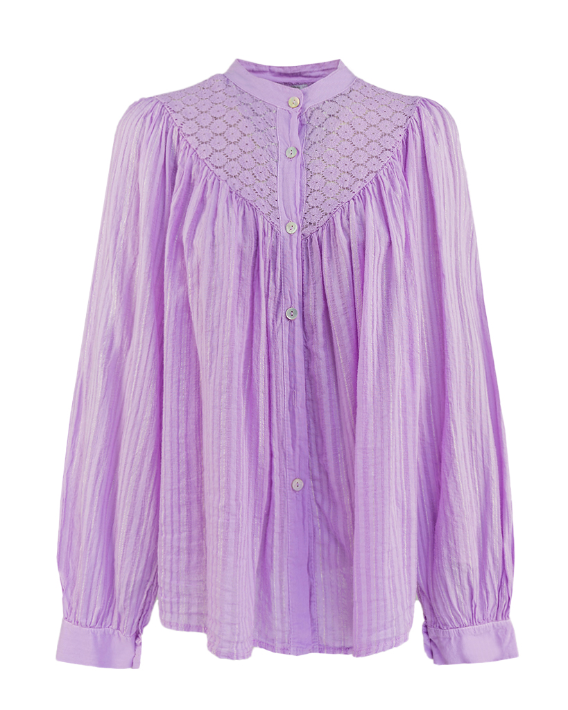 Bluse mit Passe aus Spitze Bluse mit Passe aus Spitze