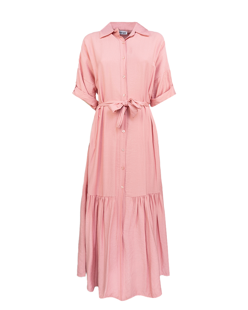 Kleid mit gerafften Stufen Kleid mit gerafften Stufen