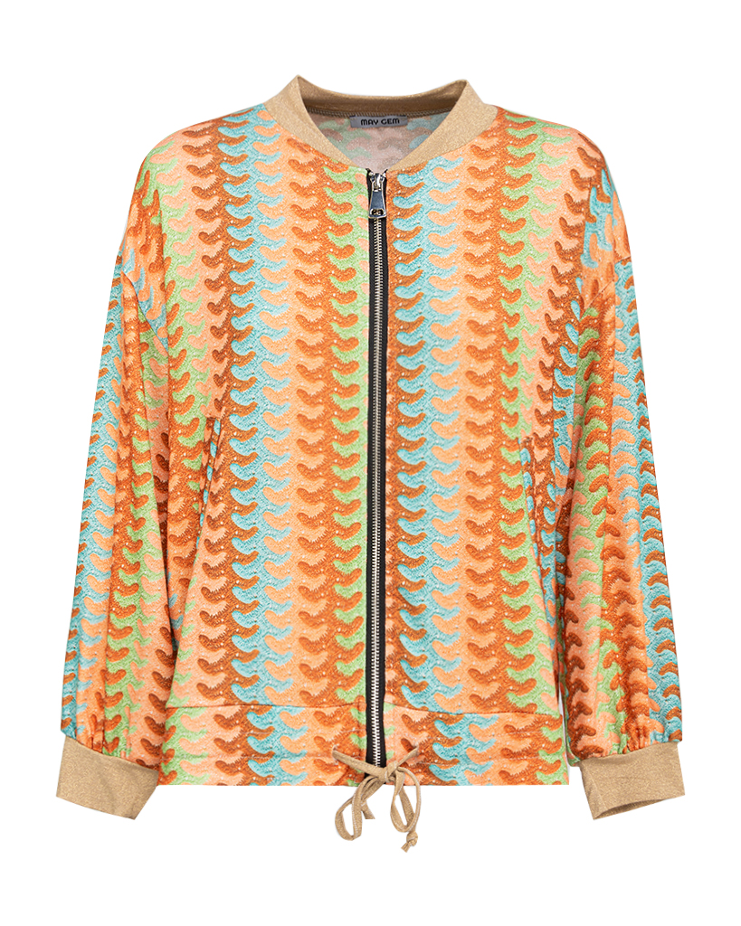 Feinstrick Jacke mit Lurex Muster Feinstrick Jacke mit Lurex Muster