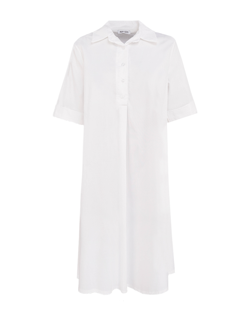 Midi Hemdblusen Kleid mit Eingriffstaschen Midi Hemdblusen Kleid mit Eingriffstaschen