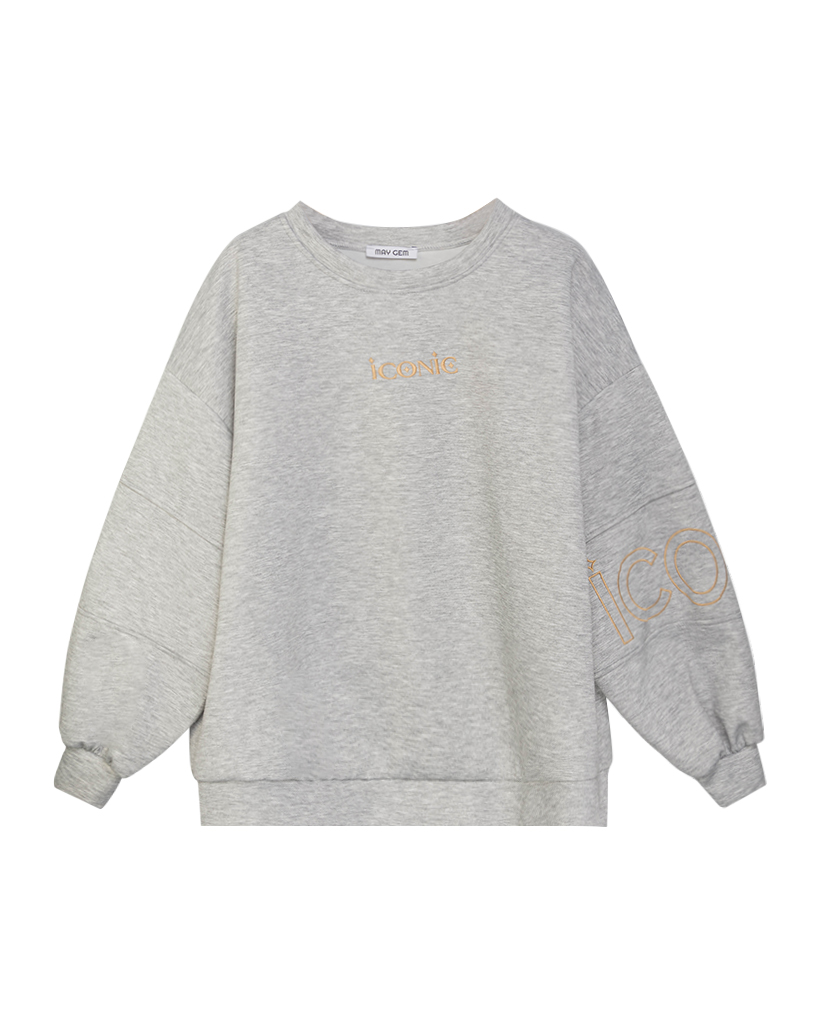 Oversize-Pullover mit Iconic-Stickerei Oversize-Pullover mit Iconic-Stickerei