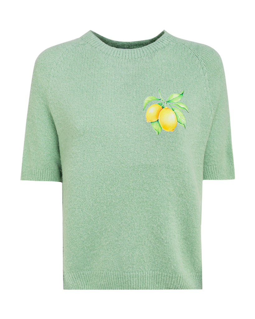 Feinstrick T-Shirt Zitrone Feinstrick T-Shirt Zitrone