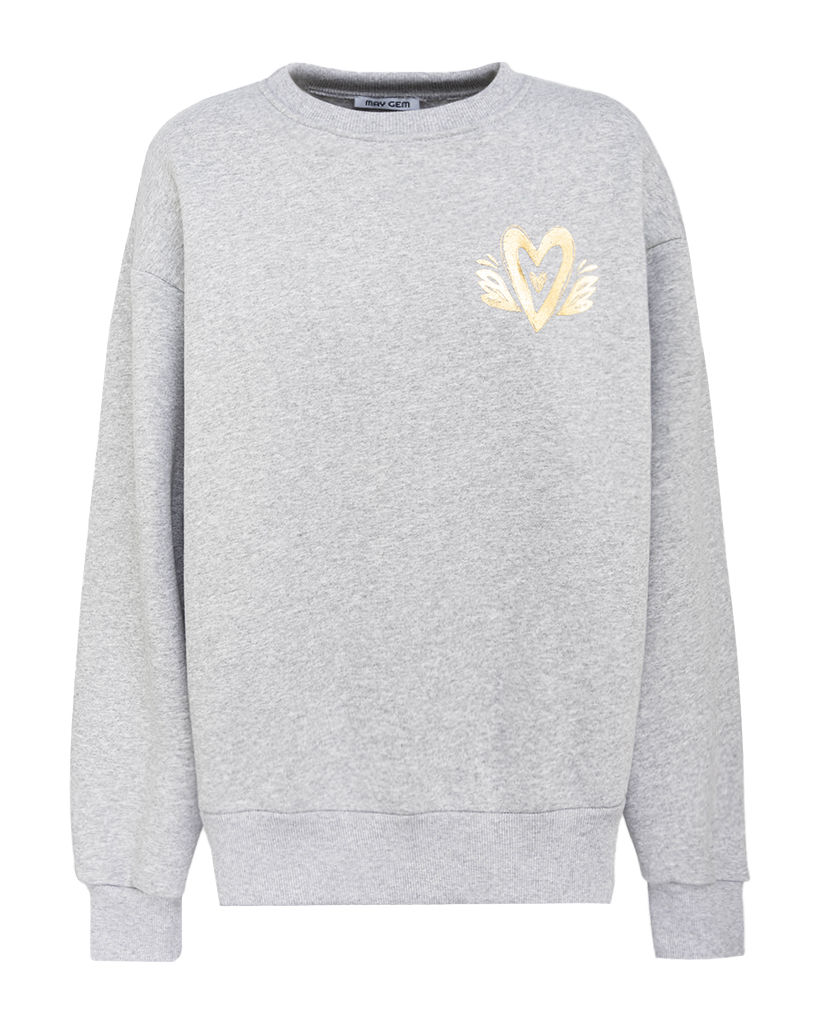 Sweatshirt mit gold Herzen