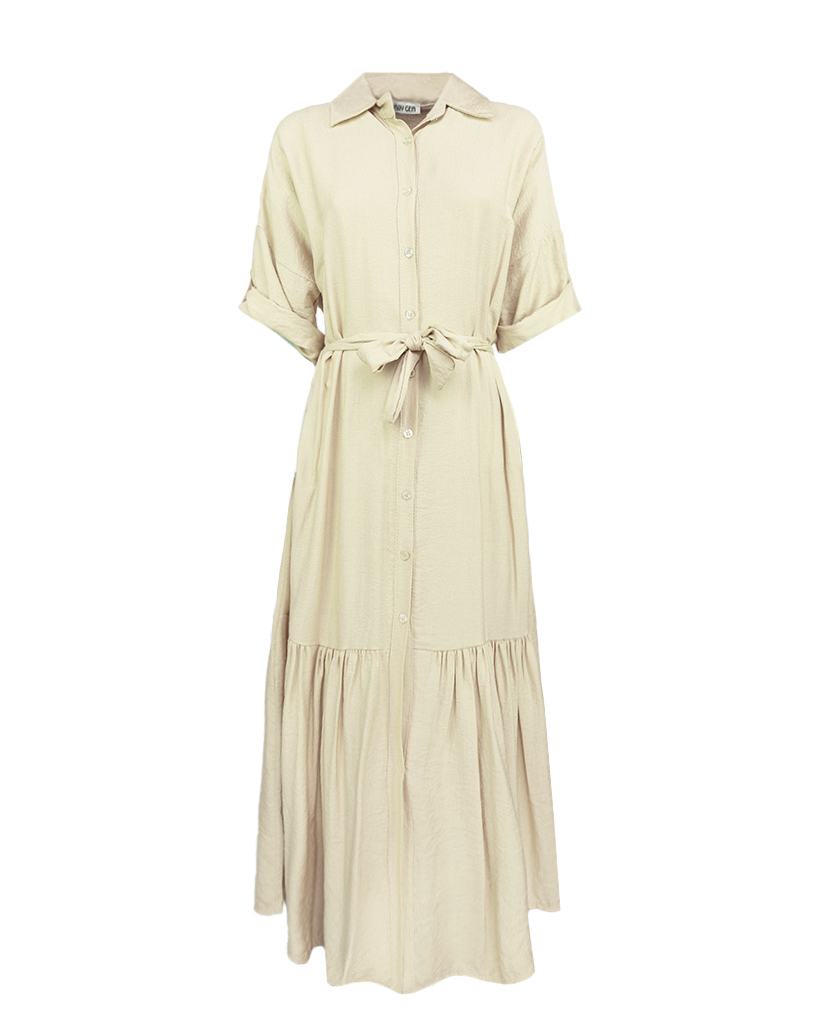 Kleid mit gerafften Stufen Kleid mit gerafften Stufen