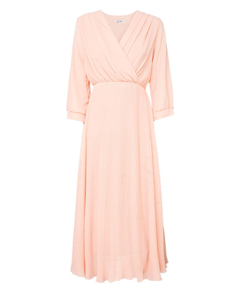 Plissee Kleid mit tiefem Ausschnitt Plissee Kleid mit tiefem Ausschnitt